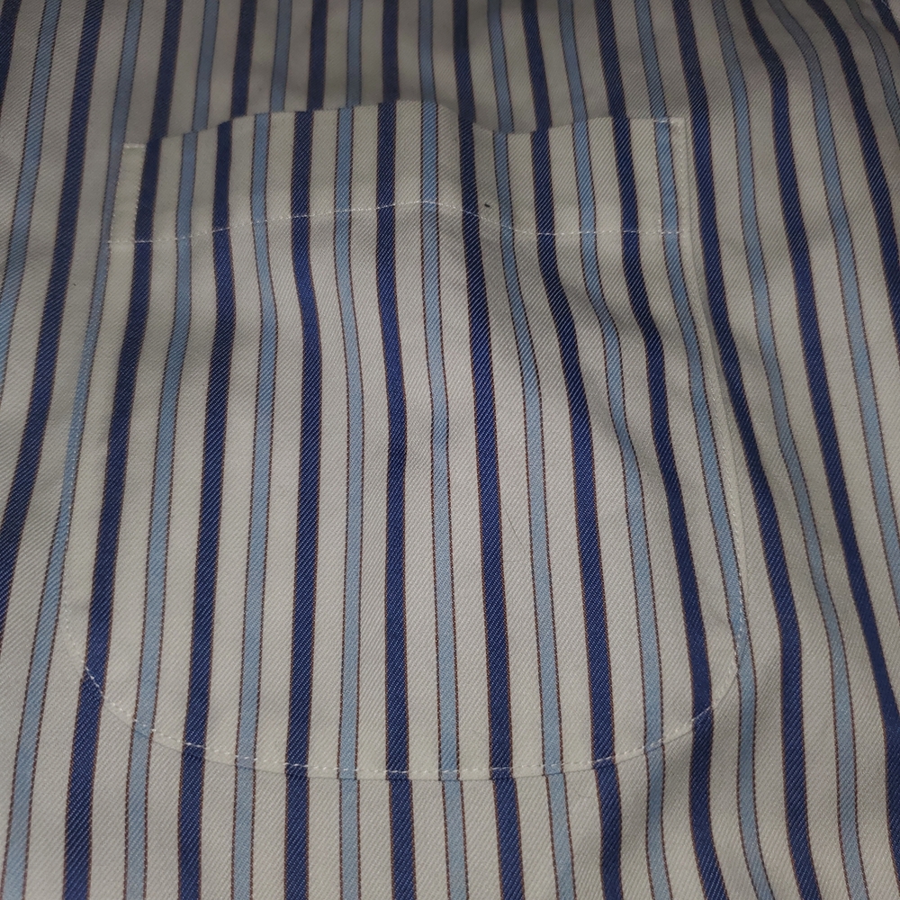 Brooks Brothers Mens 17.5-4/5 Non-Iron Traditional Fit Stripe Dress Shirt - Picture 8 of 9